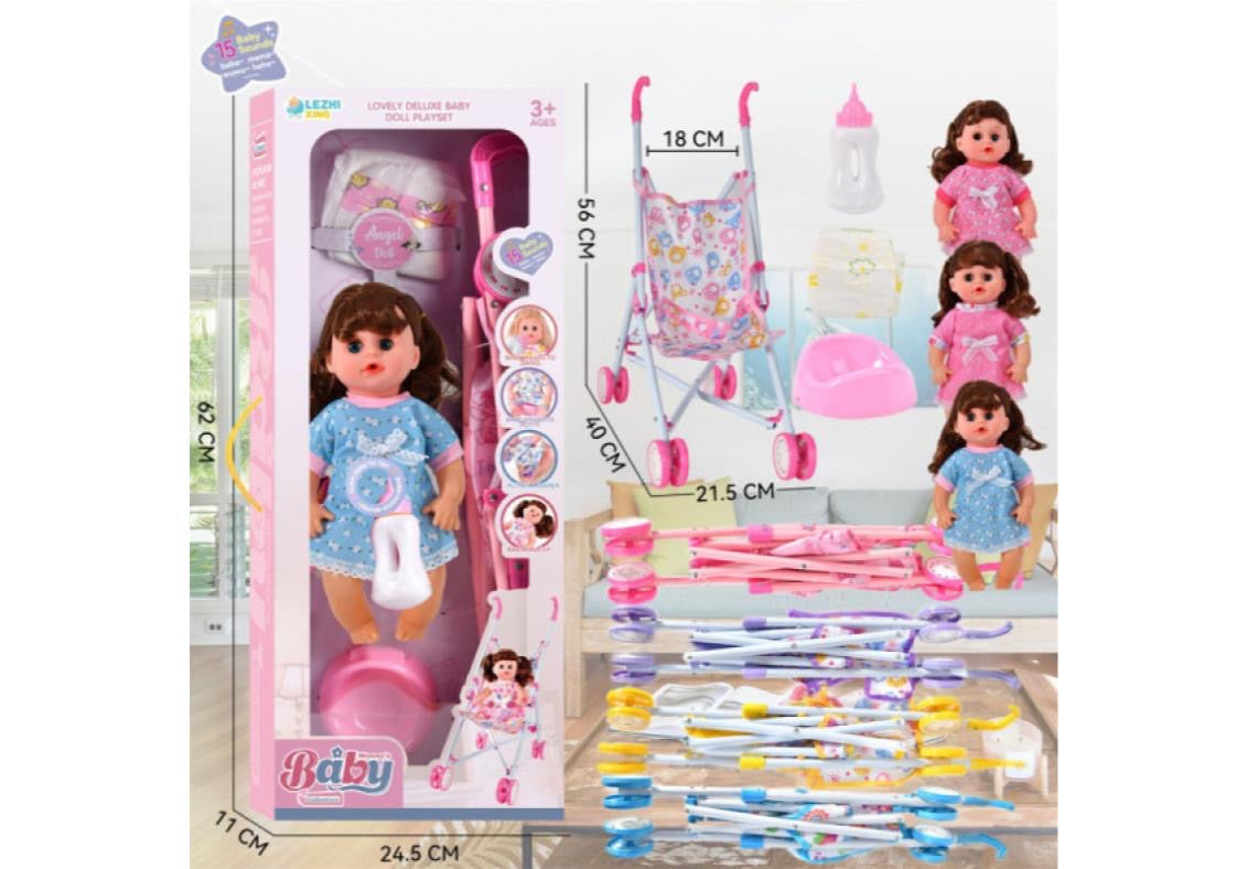 BABY DOLL WITH STROLLER